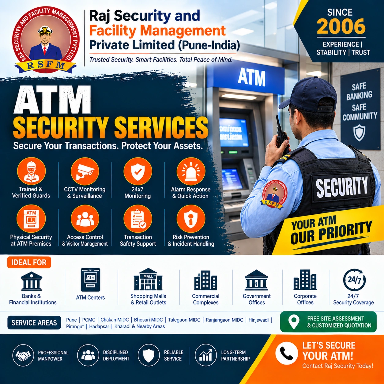 Bank and ATM Security Services in Pune