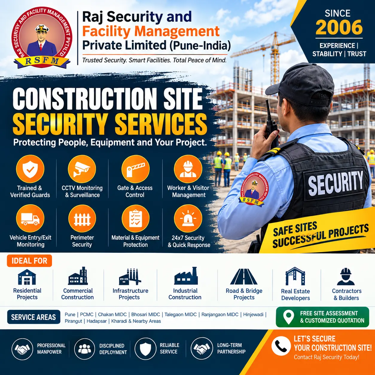 Construction Site Security Services in Pune