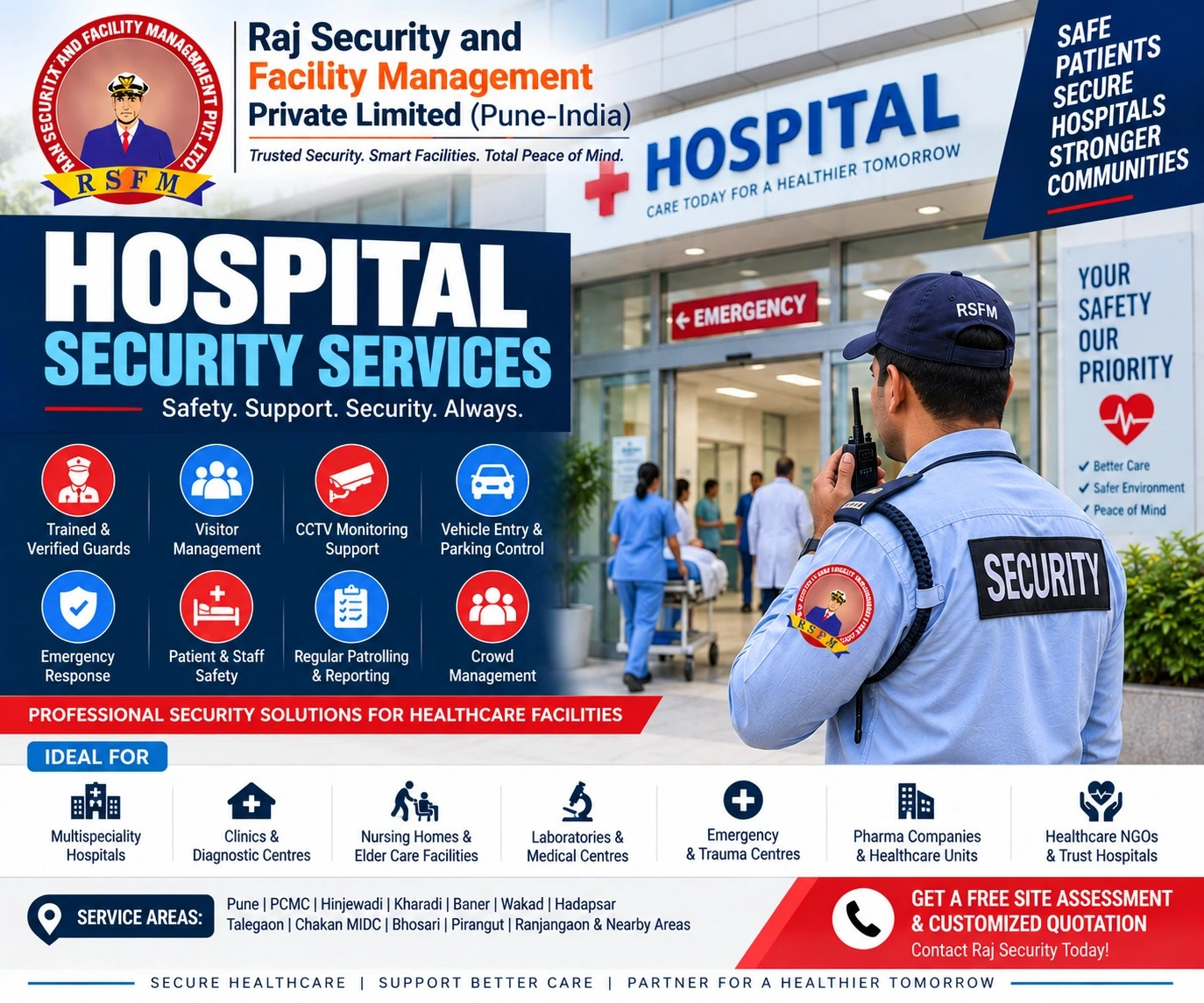 Hospital Security Guard Services in Pune