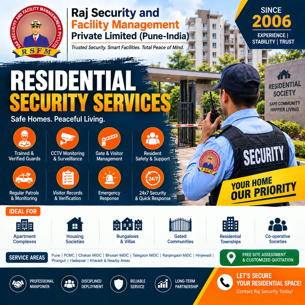 Residential Society Security Services in Pune