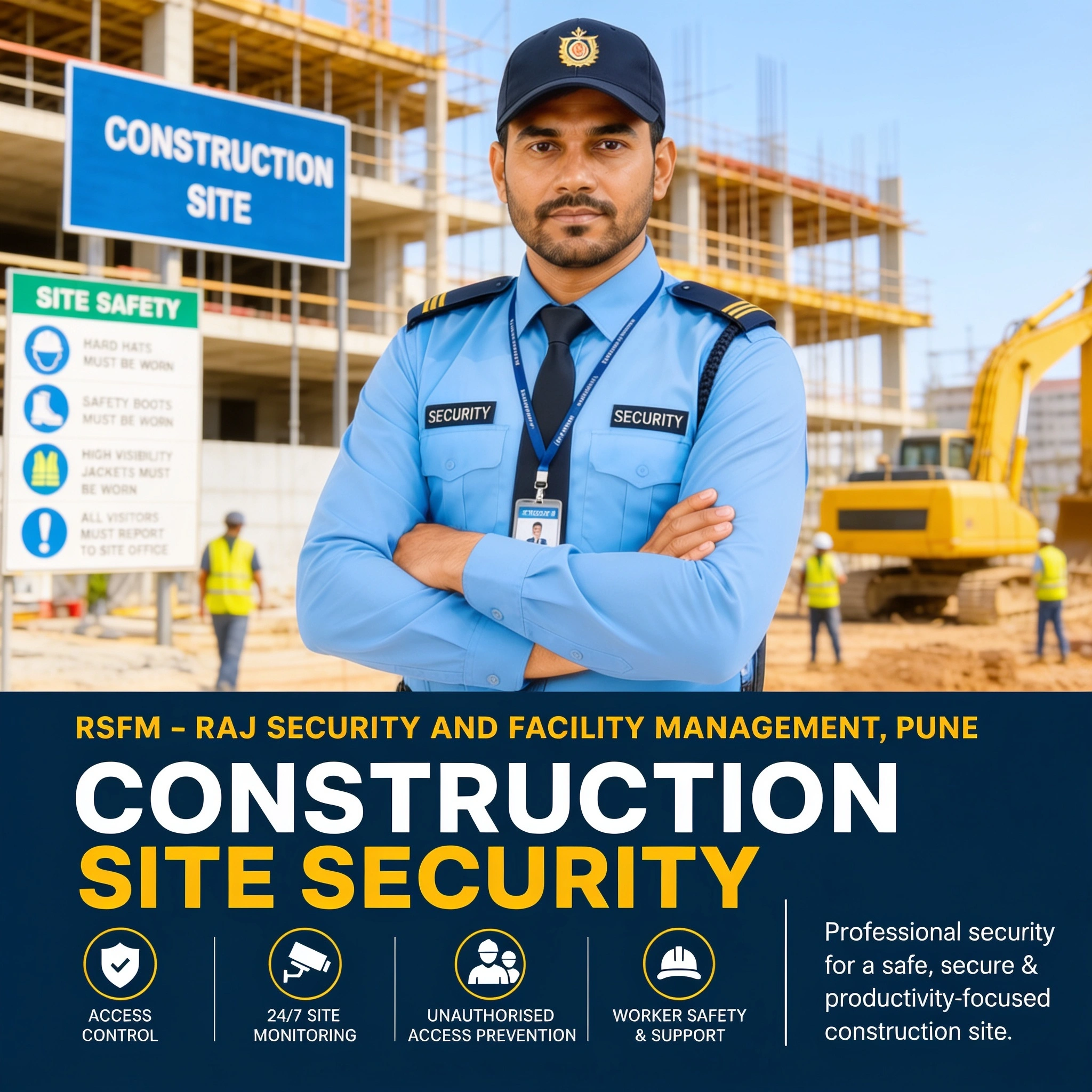 Construction Site Security in Pune - Raj Security